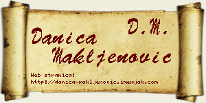 Danica Makljenović vizit kartica